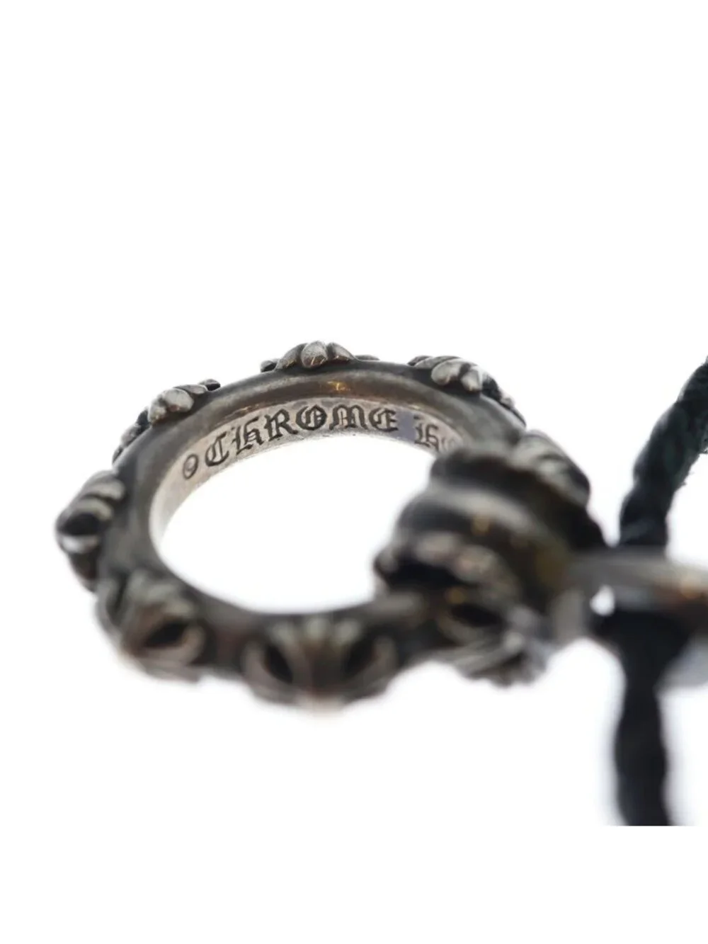 Chrome Hearts Ewlp Cross Band Eyewear Leather Blade Silver